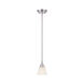 Kendall 1 Light 5 inch Satin Platinum Mini Pendant Ceiling Light in Alabaster