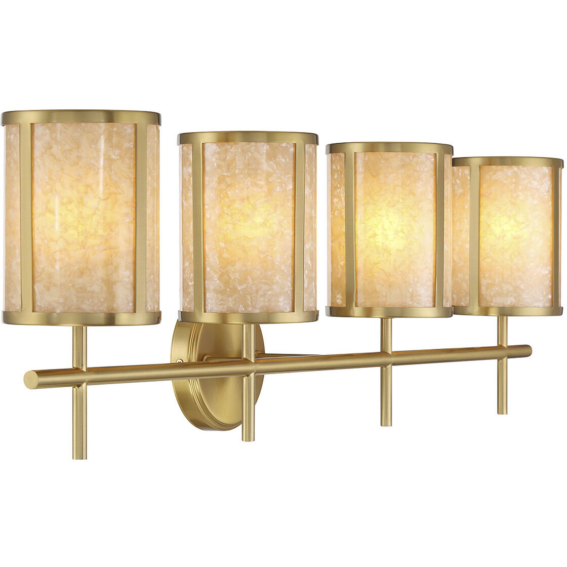 Camden 4 Light 33.75 inch Warm Brass Bath Wall Light