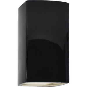 Ambiance 1 Light 9.5 inch Gloss Black Outdoor Wall Sconce, Small