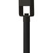 Atlantis LED 25 inch Satin Black Outdoor Post Mount Lantern, Large