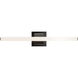 Flatte LED 24 inch Black Chrome Bath Vanity & Wall Light in Black/Chrome, dweLED