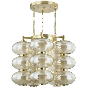 Toulouse LED 31 inch Vintage Brass Chandelier Ceiling Light