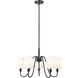 Gianna 5 Light 26 inch Matte Black Chandelier Ceiling Light