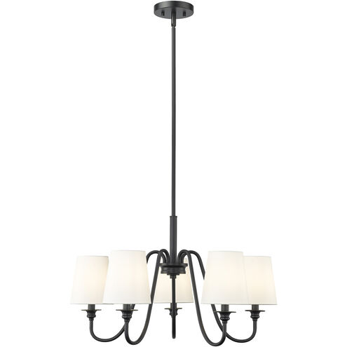 Gianna 5 Light 26 inch Matte Black Chandelier Ceiling Light