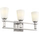 Rosalind 3 Light 23.75 inch Polished Nickel Bath Vanity Light Wall Light