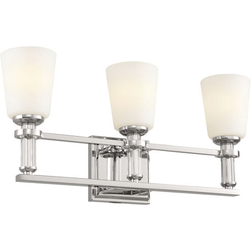 Rosalind 3 Light 23.75 inch Polished Nickel Bath Vanity Light Wall Light