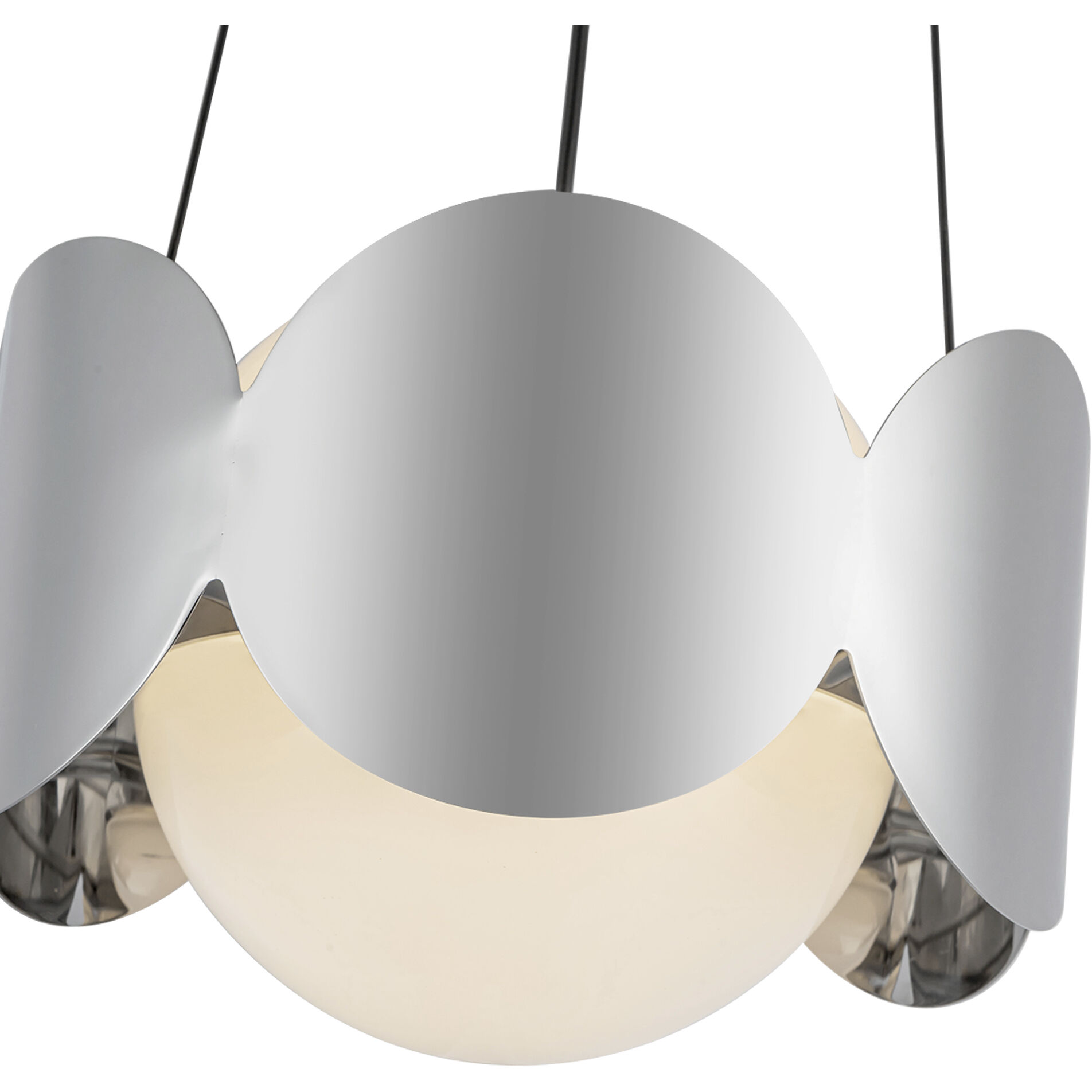 Ciel 1 Light 10.13 inch Chrome/Opal Glass Chandelier Ceiling Light