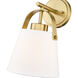 Z-Studio 1 Light 8 inch Heritage Brass Wall Sconce Wall Light