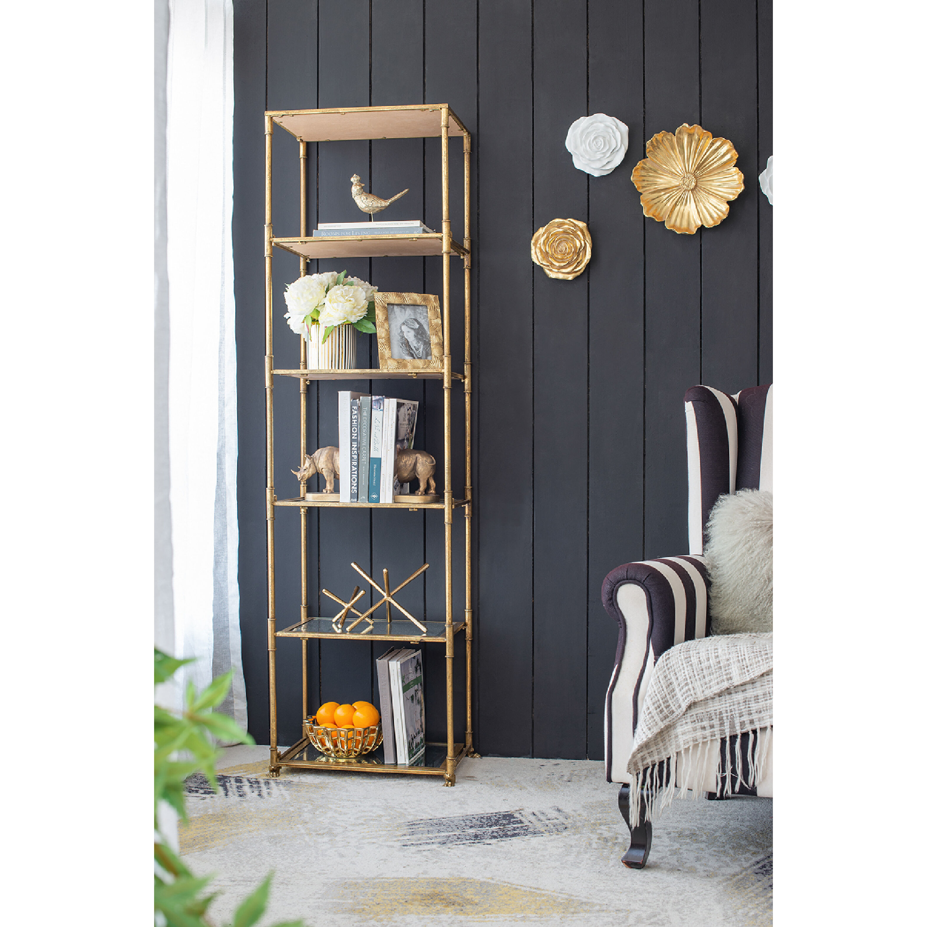 Persia 70.5 X 19.7 X 14.6 inch Gold Shelf