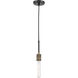 Restoration Ellis LED 2 inch Black Antique Brass Mini Pendant Ceiling Light