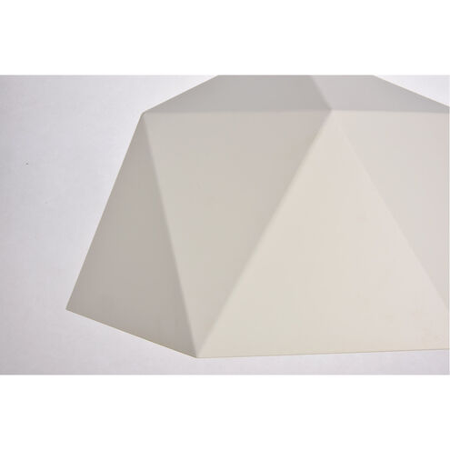 Arden 1 Light 18 inch White with Golden Inside Pendant Ceiling Light