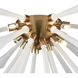 Spiritus LED 24 inch Aged Brass Flush Mount Ceiling Light