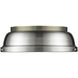 Duncan 2 Light 14 inch Aged Brass Flush Mount Ceiling Light in Pewter, Damp