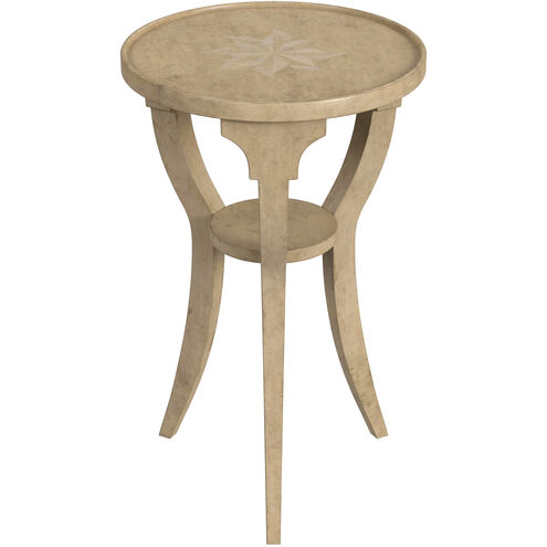 Dalton Round 15.75"W Side Table in Beige