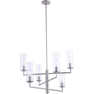 Acacia 6 Light 30 inch Brushed Nickel Chandelier Ceiling Light