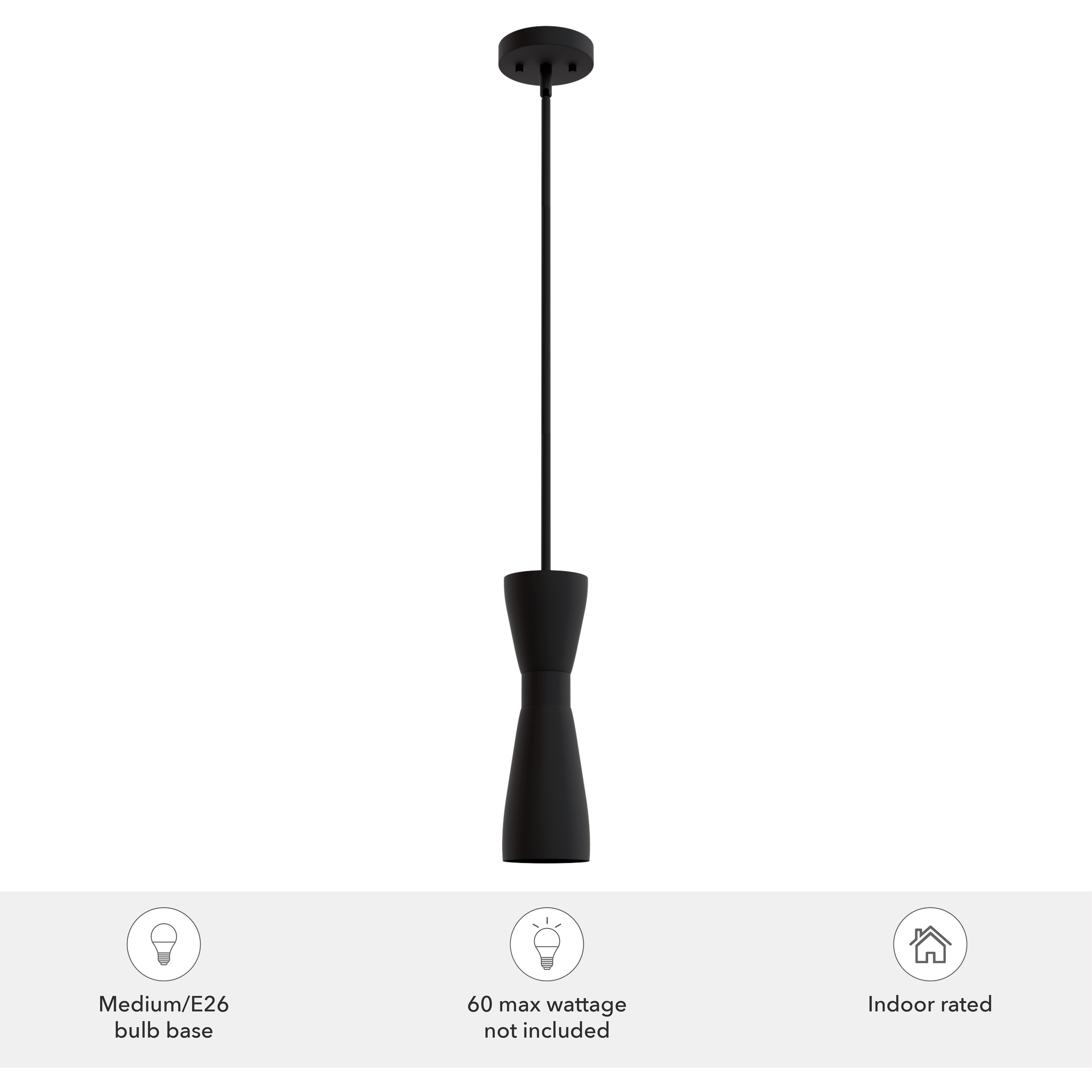 Zola 1 Light 4 inch Flat Matte Black Pendant Ceiling Light, Mini