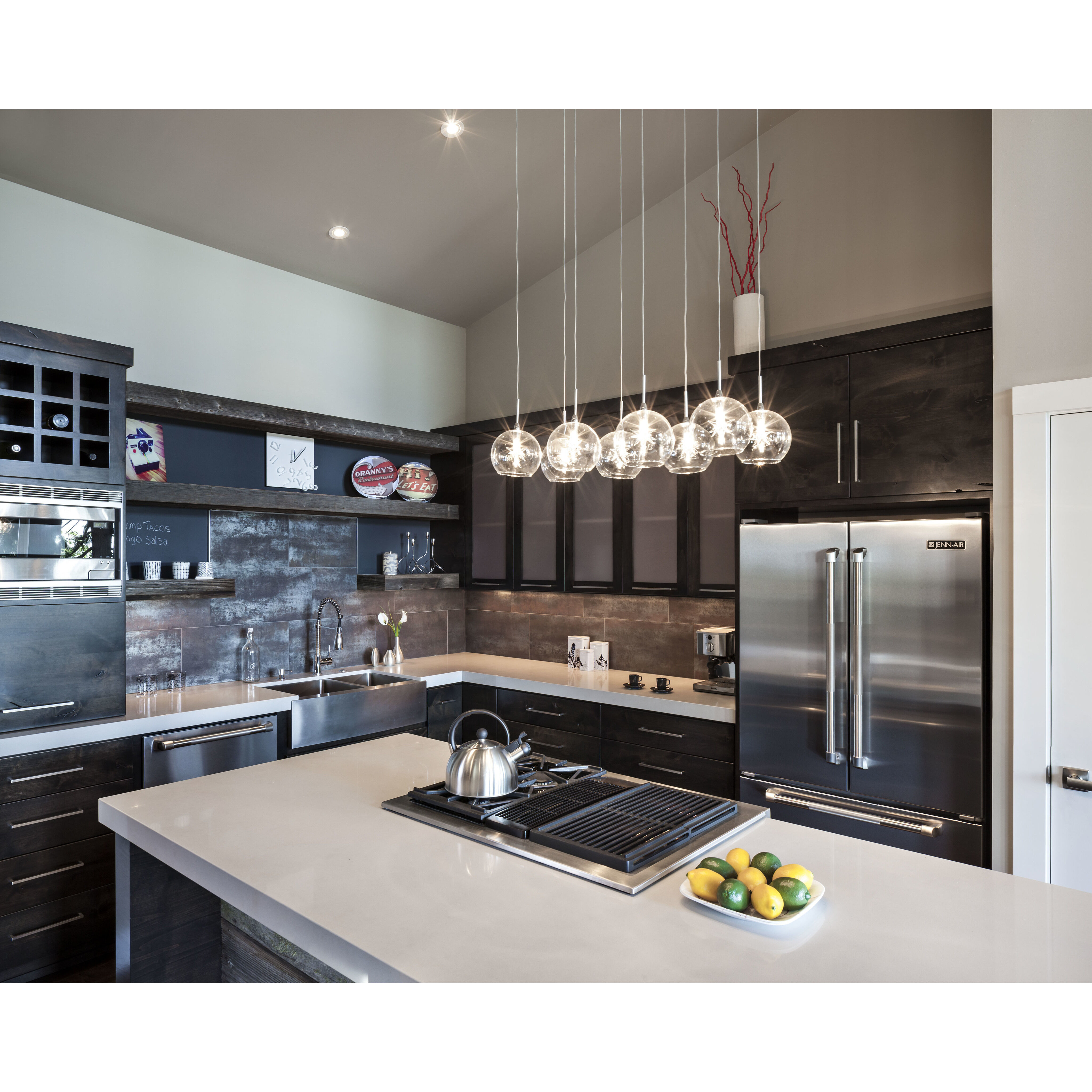 Bushkill 8 Light 23.5 inch Polished Chrome Linear Pendant Ceiling Light