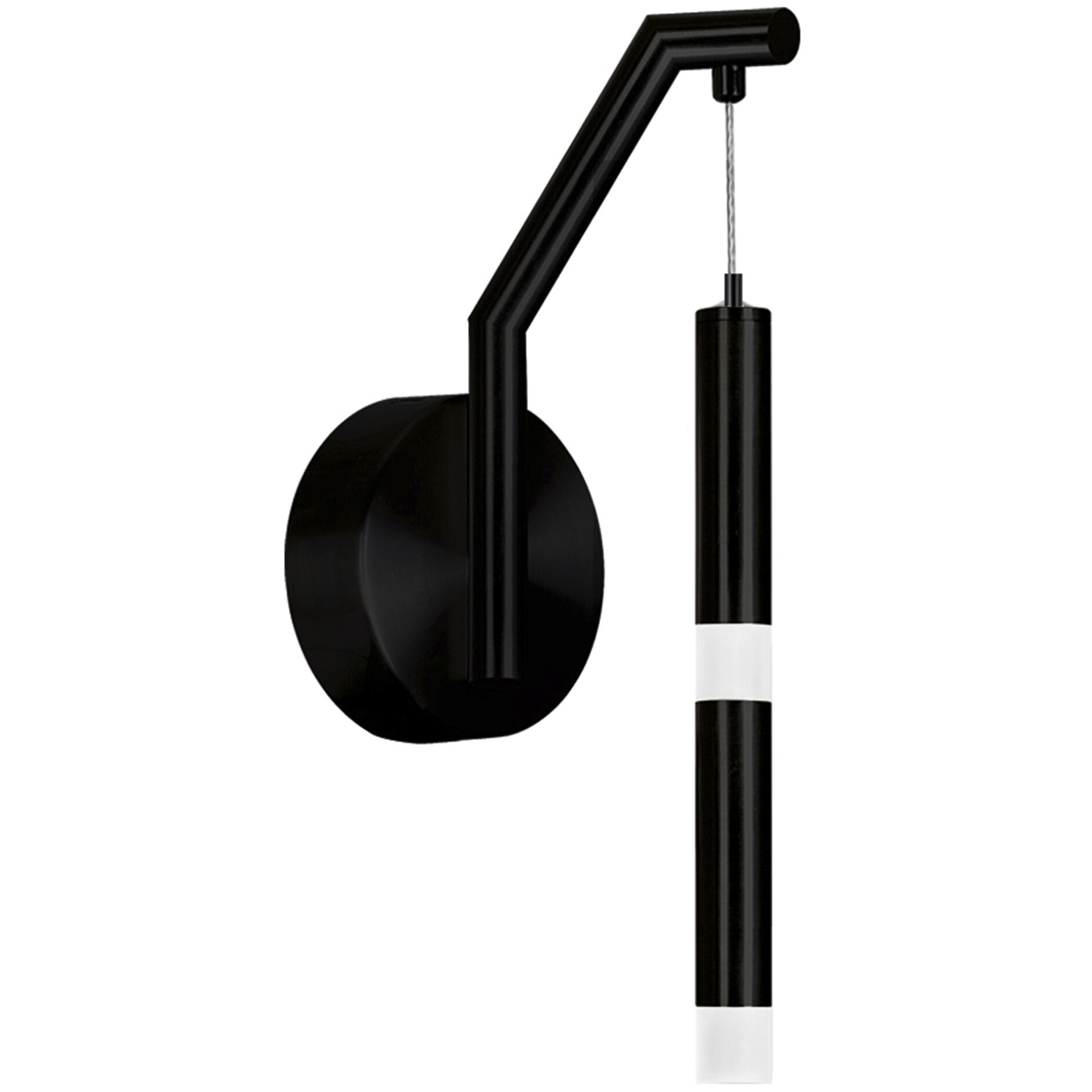 Flute LED 6 inch Black Wall Sconce Wall Light