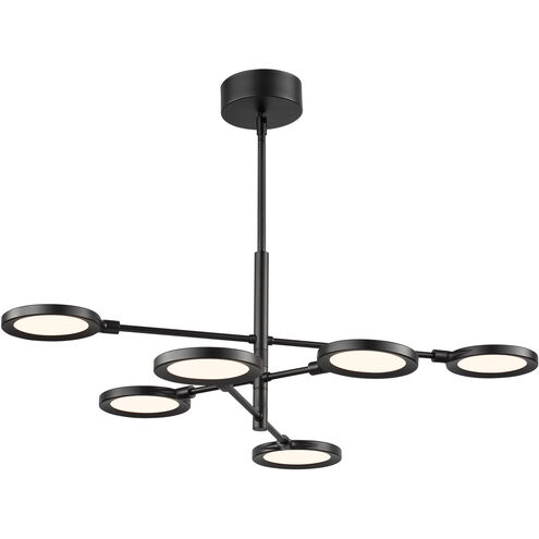 Spectica LED 26.5 inch Matte Black Chandelier Ceiling Light in LED 90 CRI 3000K, Integrated LED