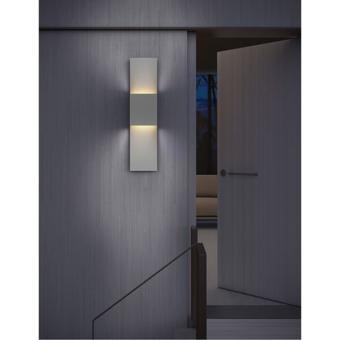 Flat Box LED 25 inch Textured Gray Indoor-Outdoor Sconce