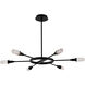 Sperano 6 Light 44 inch Matte Black Chandelier Ceiling Light