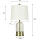 Cameron 19.75 inch 60 watt Brushed Gold-Clear-White Table Lamp Portable Light