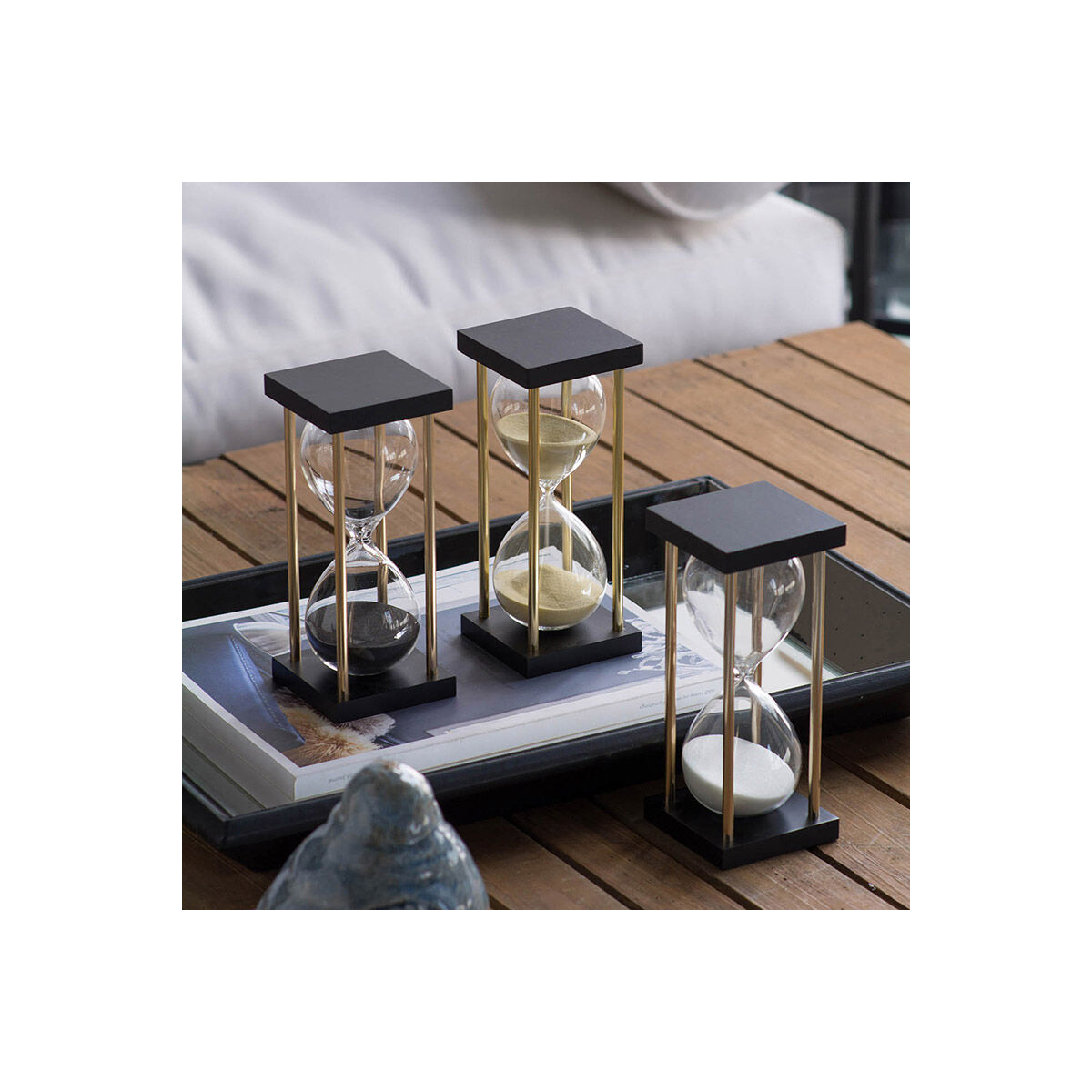 Spellman White Sand/Brass Hourglass