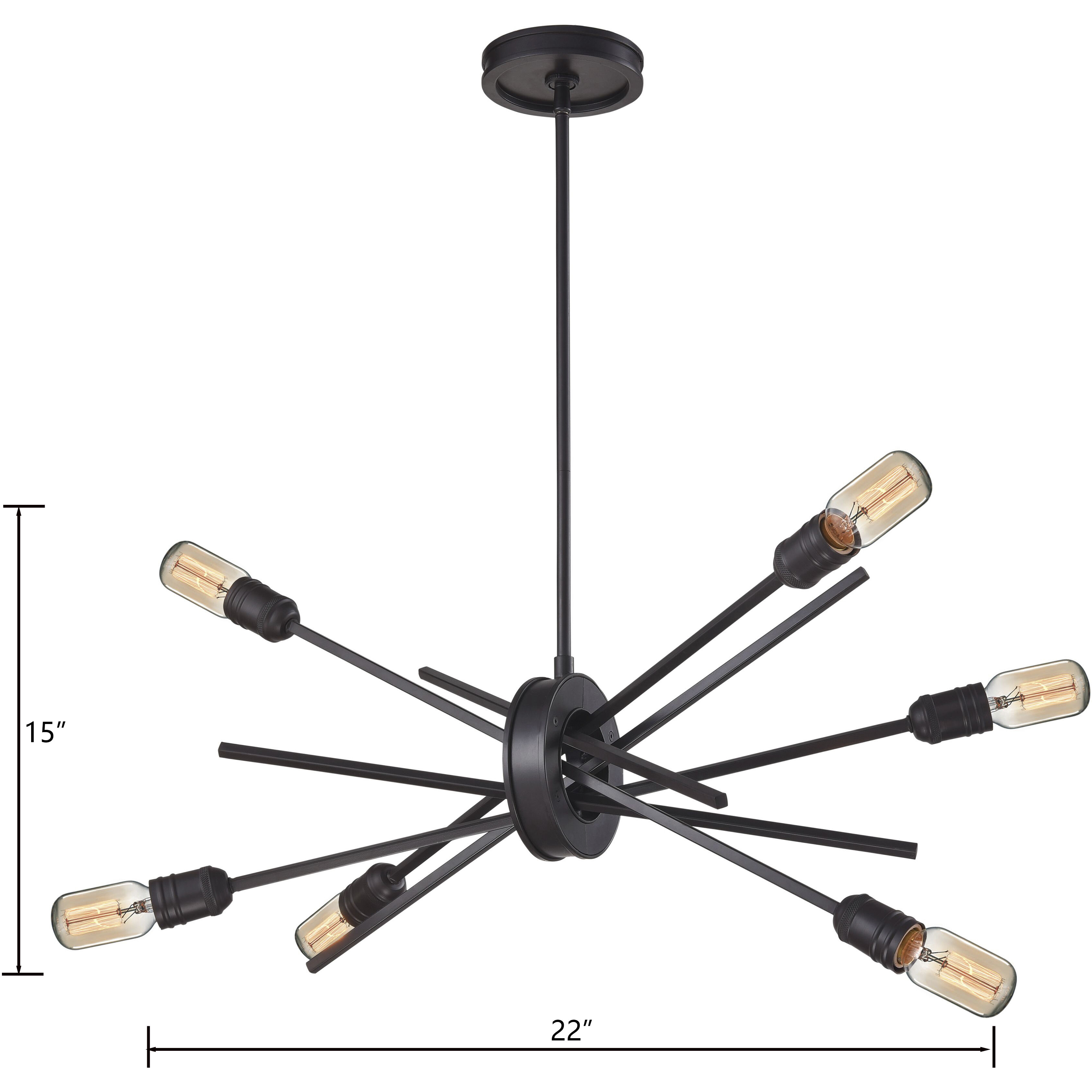Xenia 6 Light 22 inch Oil Rubbed Bronze Chandelier Ceiling Light
