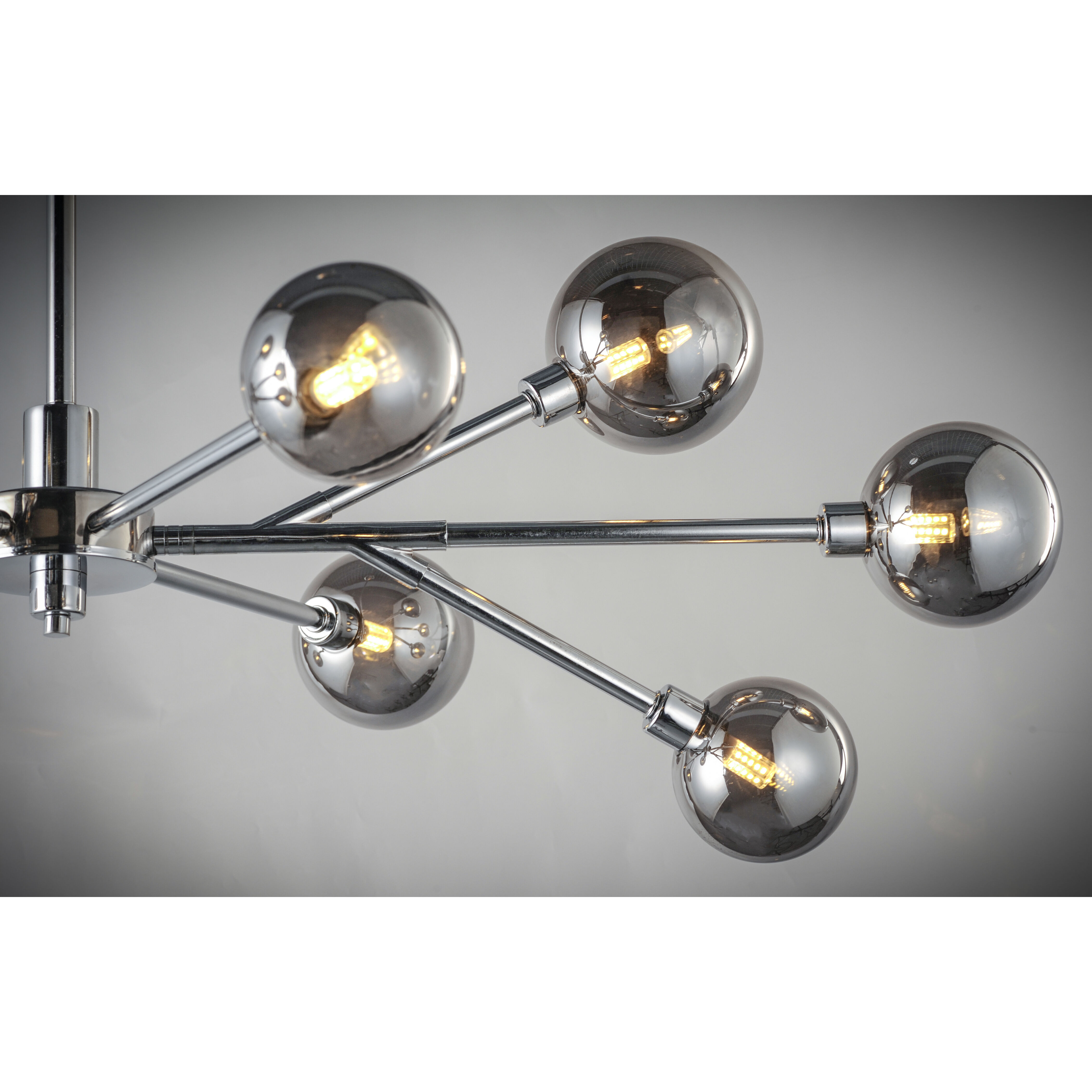 Asteroid LED 31 inch Polished Chrome Multi-Light Pendant Ceiling Light