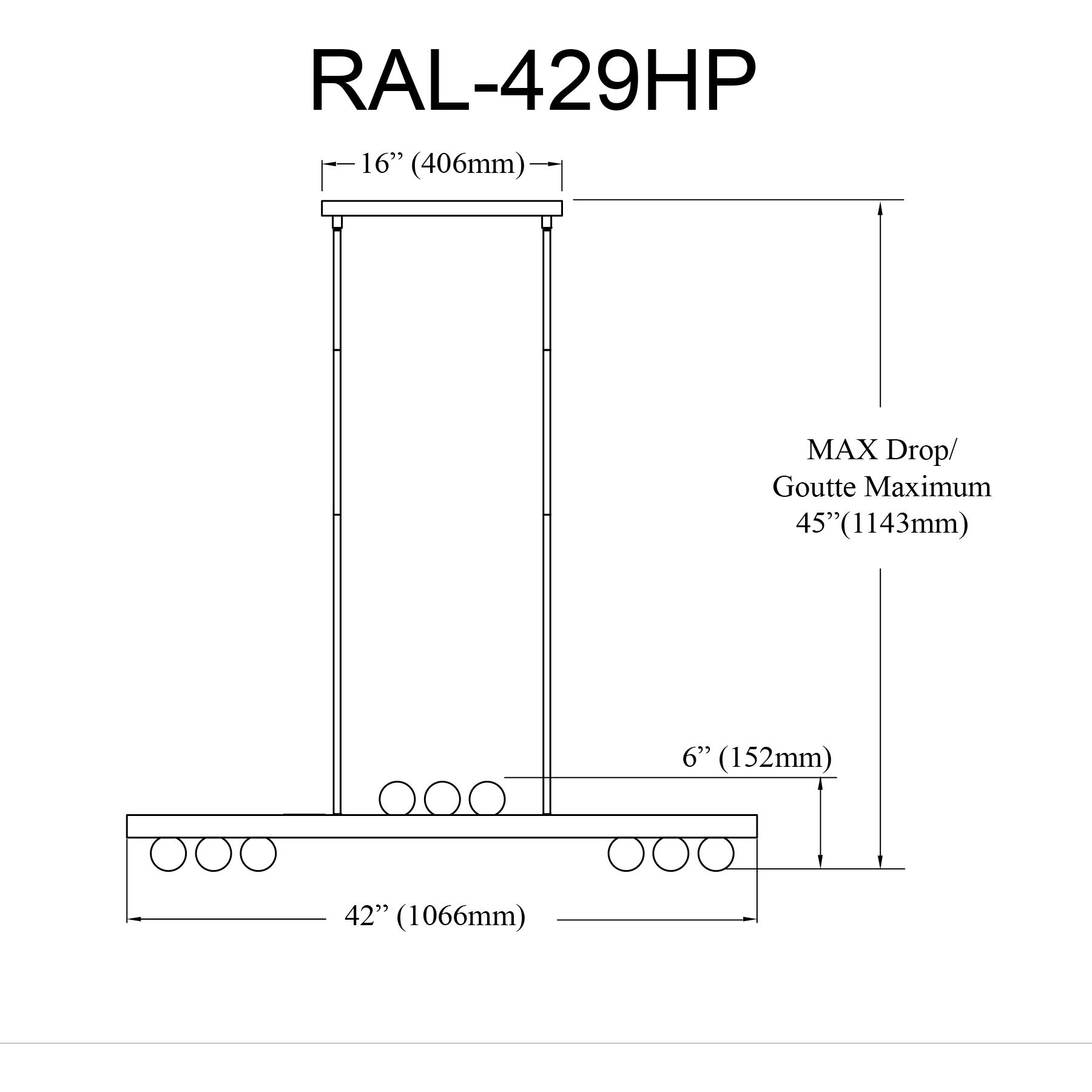 Raleigh 9 Light 42 inch Matte Black Horizontal Pendant Ceiling Light