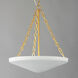 Artemis 4 Light 19.75 inch Natural Aged Brass Entry Foyer Pendant Ceiling Light