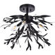 Priscilla 4 Light 19 inch Black Flush Mount Ceiling Light