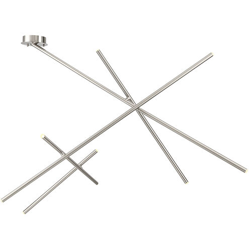 Crossroads LED 36 inch Satin Nickel Flush Mount Ceiling Light