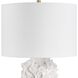 Cambre 26 inch 150 watt Clear Crystal and Antique Brass and Crisp White Table Lamp Portable Light