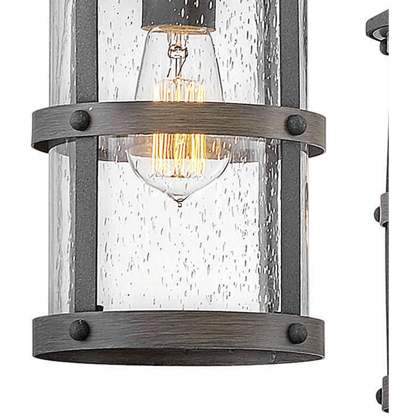 Open Air Lakehouse LED 42 inch Aged Zinc with Driftwood Gray Outdoor Hanging, Estate Series