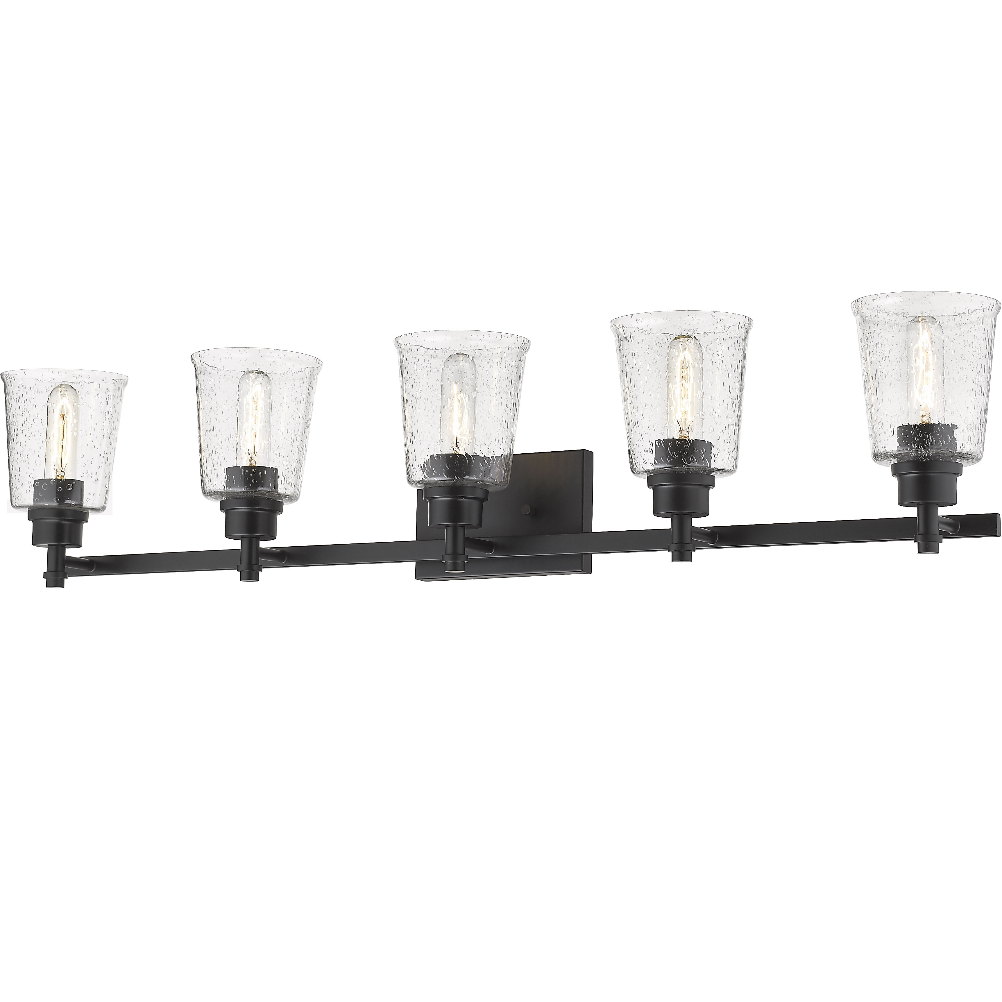 Bohin 5 Light 41.25 inch Matte Black Vanity Wall Light