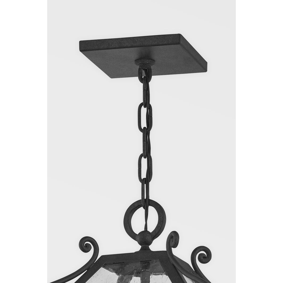 Santa Barbara County 4 Light 15 inch French Iron Outdoor Lantern