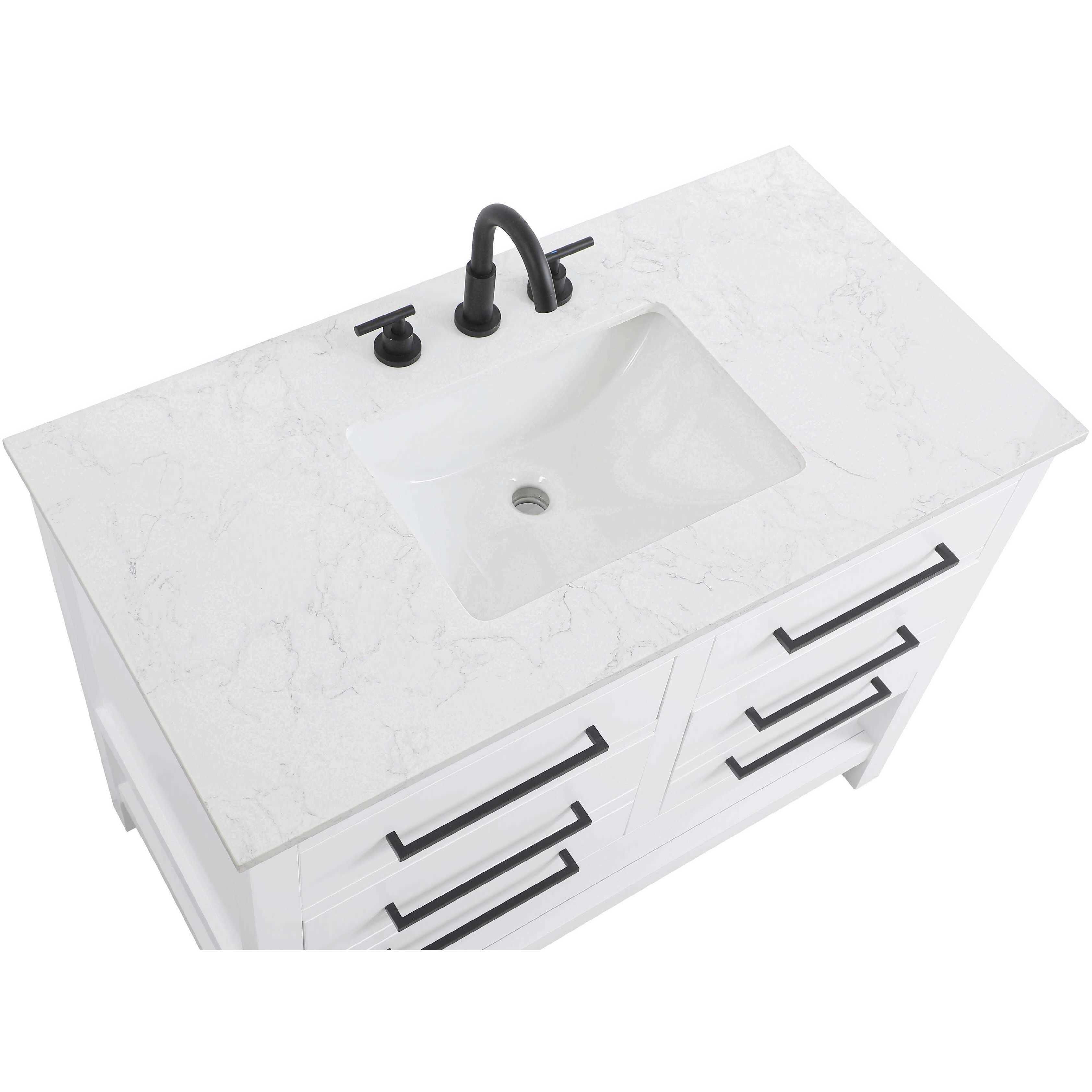 Karson 42 X 34 inch White Bathroom Vanity Cabinet