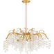 Maple 6 Light 29 inch Gold Leaf Chandelier Ceiling Light