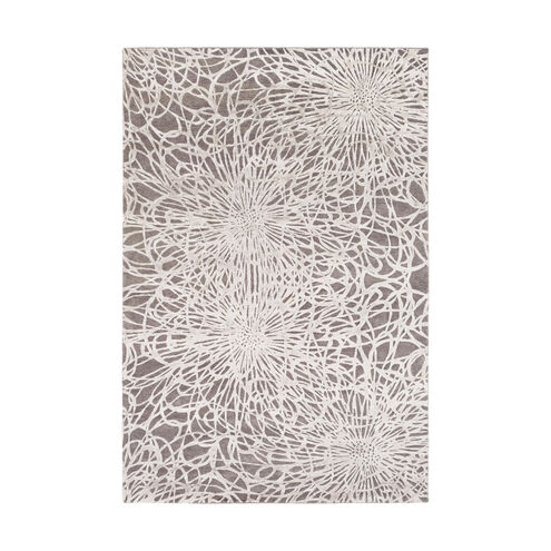 Etienne 72 X 48 inch Charcoal/Ivory Rugs, Wool, Bamboo Silk, and Cotton