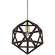Ashland 1 Light 13 inch Bronze with Antique Brass Accents Pendant Ceiling Light
