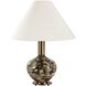 Montagu 23.5 inch 100 watt Smoky Dark Brown and Brass Table Lamp Portable Light