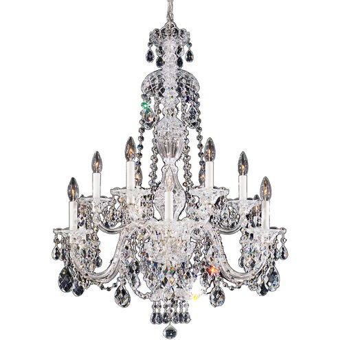 Sterling 12 Light Silver Chandelier Ceiling Light in Spectra, Polished Silver