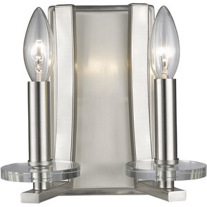 Verona 2 Light 8.5 inch Brushed Nickel Wall Sconce Wall Light