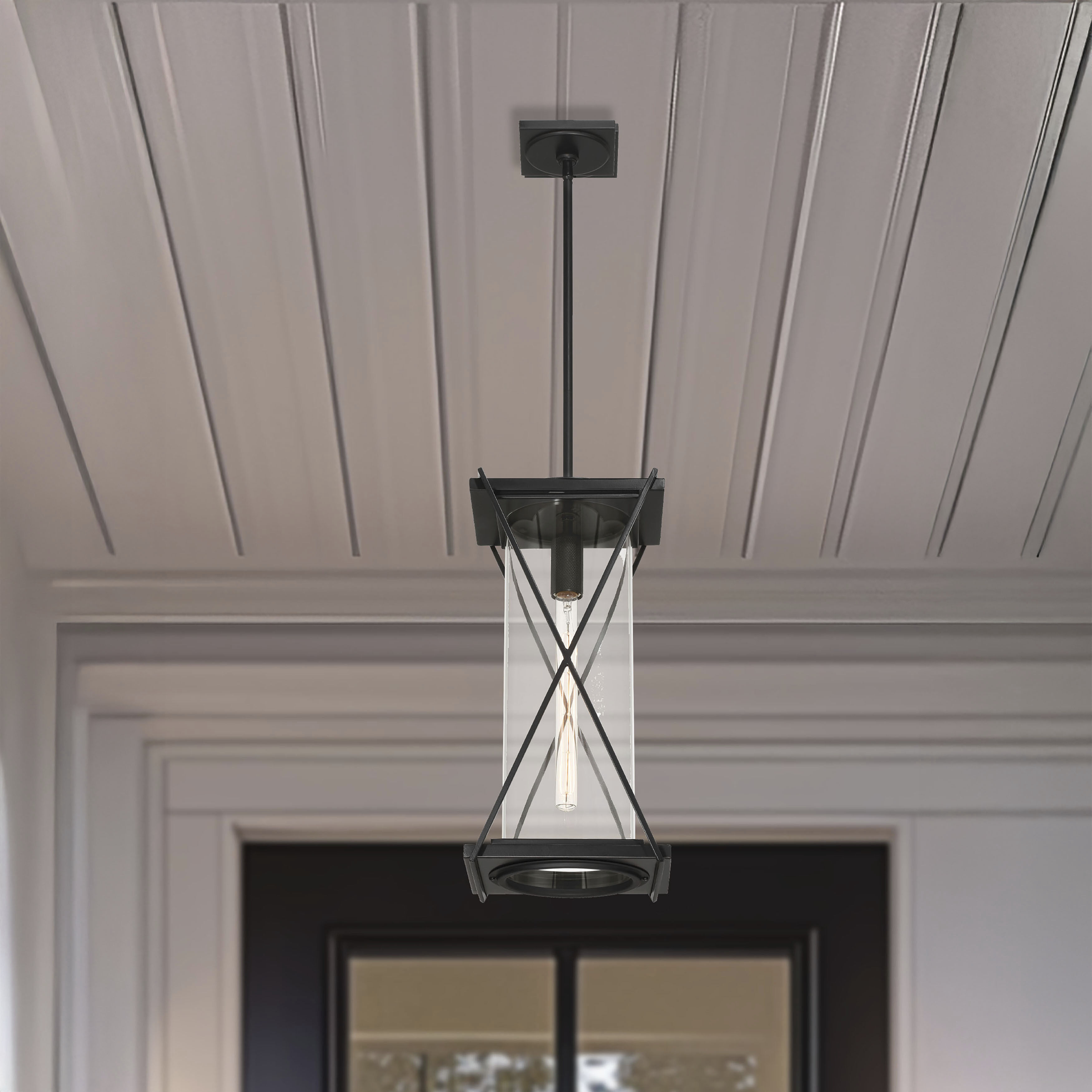 Rockhill 1 Light 9.5 inch Dark Matte Black Outdoor Pendant