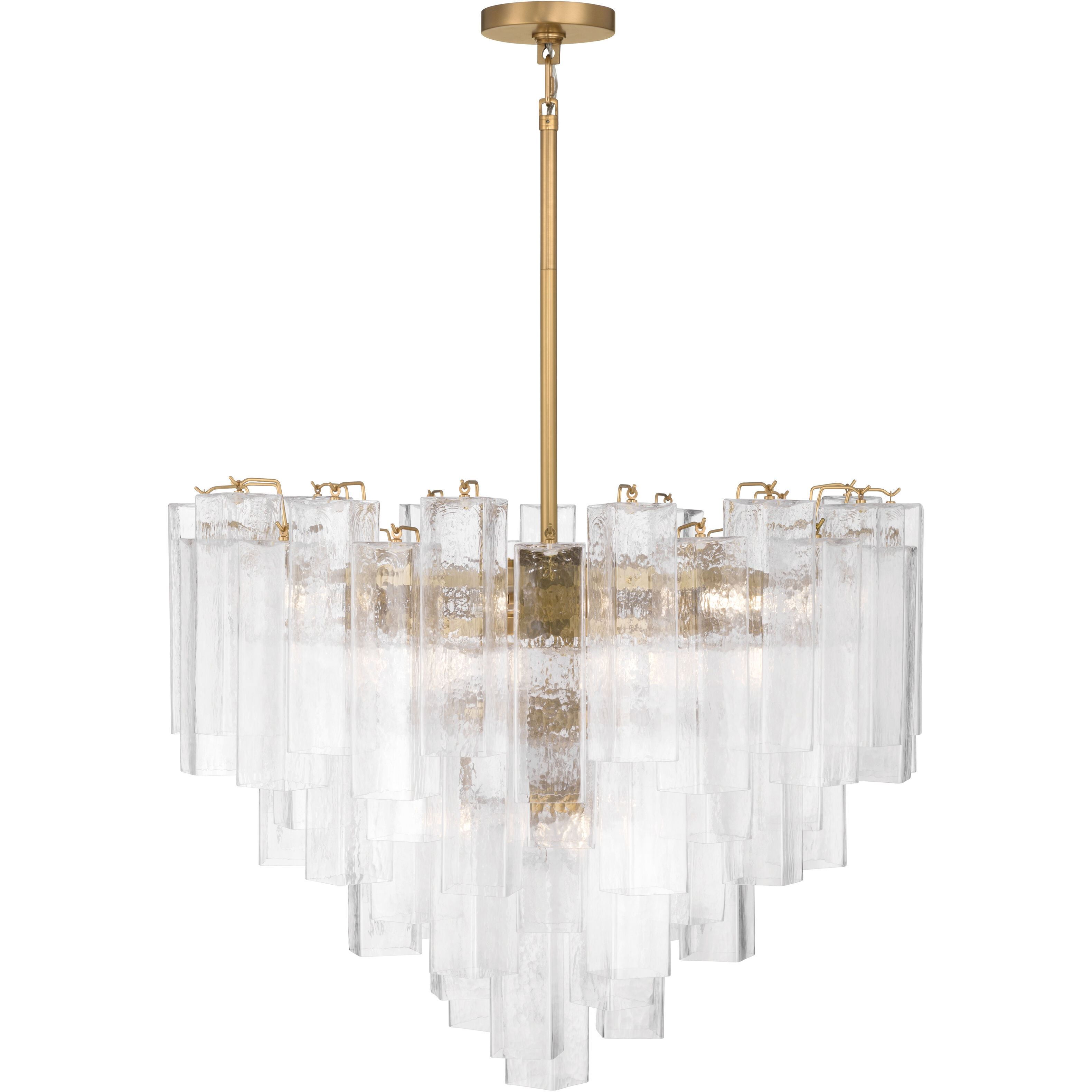 Torvento 15 Light 32.75 inch Legacy Brass Pendant Ceiling Light in Clear Handmade Glass