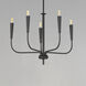 Vela 5 Light 24 inch Black Single-Tier Chandelier Ceiling Light