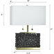 Edmund 21 inch 40 watt Polished Brass and Glossy Black Table Lamp Portable Light