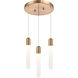Aydin LED 6.38 inch Aged Gold Brass Pendant Ceiling Light