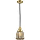 Franklin Restoration Chatham 1 Light 6 inch Satin Gold Mini Pendant Ceiling Light in Incandescent, Mercury